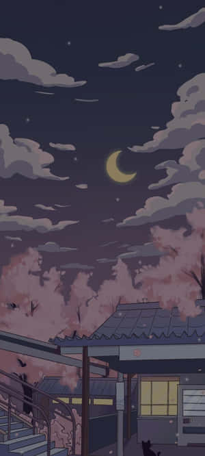 Background ya Anime ya Aesthetic — Oppo K Picha ya Ukuta