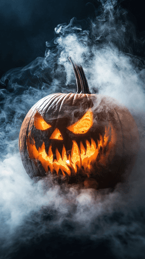 Halloween, urembo wa Halloween, mandhari ya urembo wa Halloween, moshi, mandhari ya moshi, mandhari ya moshi mweusi, moshi wa bluu — Kawaii halloween Picha ya Ukuta