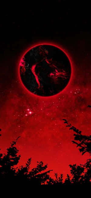 Red Galaxy Background — Honor Magic8 Picha ya Ukuta