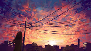 Picha za Jiji la Anime — Mji wa anime Picha ya Ukuta