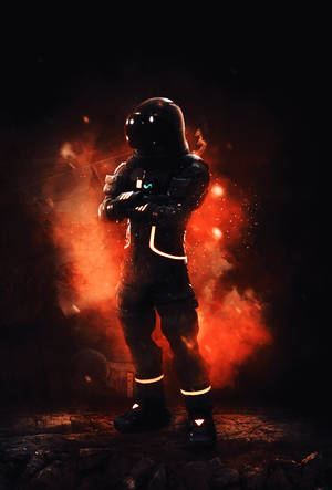 Mandhari ya Kupendeza ya Dark Voyager ya Fortnite — Fortnite baridi Picha ya Ukuta