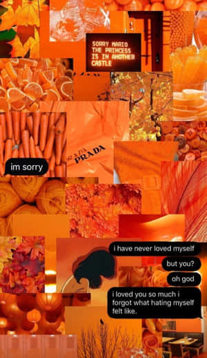 Mandhari ya Rangi ya Orange — Machungwa aesthetic GIF Picha ya Ukuta