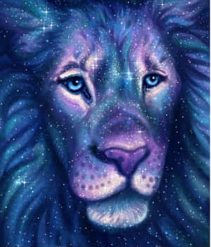 Mandhari ya Simba wa Galaxy — Galaksi simba Picha ya Ukuta