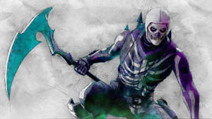 Mandharinyuma ya Skull Trooper ya Fortnite — Fortnite baridi Picha ya Ukuta