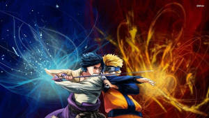 Picha ya Mapambano ya Naruto na Sasuke — Naruto na sasuke Picha ya Ukuta