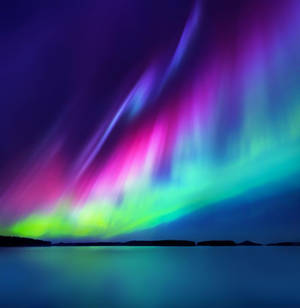 Cool Note 10 rainbow northern light wallpaper — Galaxy Z Flip7 FE Picha ya Ukuta