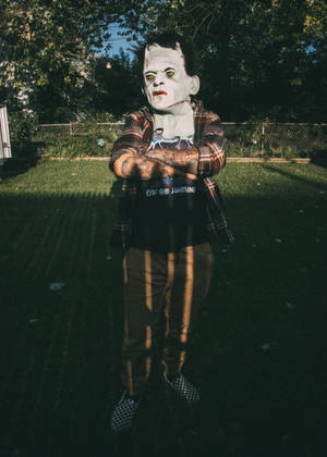 Mascot ya Halloween ya Kale — Halloween ya zamani Picha ya Ukuta