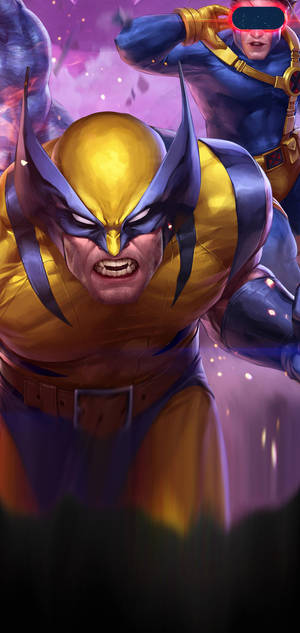 Galaxy S10 Plus Wolverine and Cyclops wallpaper — iPhone 15 Pro Picha ya Ukuta