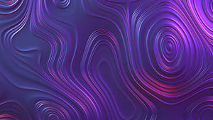 Mawimbi ya Oval ya Violet Aesthetic Abstract — Studio Display Picha ya Ukuta
