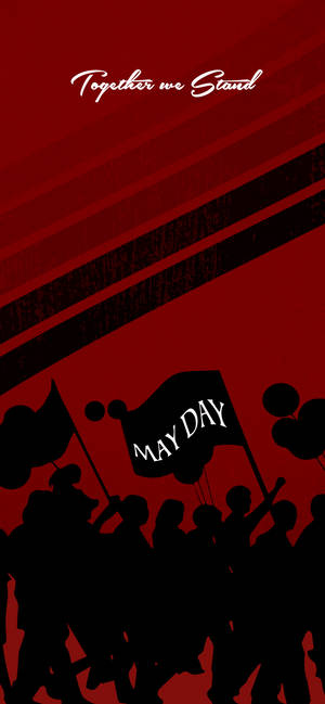 May Day black and red wallpaper — iPhone Air Picha ya Ukuta