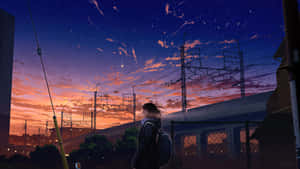 Picha za Anime City — Mji wa anime Picha ya Ukuta