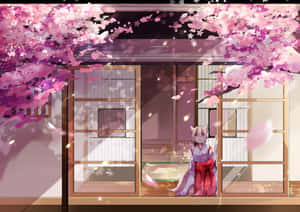 Mazingira ya Miti ya Sakura — Cherry blossom Picha ya Ukuta