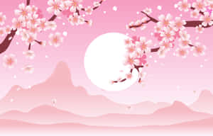 Mazingira ya Miti ya Sakura — Cherry blossom Picha ya Ukuta