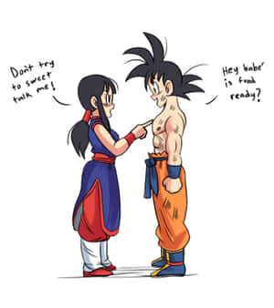 Goku na Chichi — Huawei Mate X7 Picha ya Ukuta