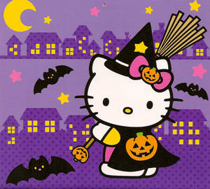 Mchawi wa Halloween wa Kawaii