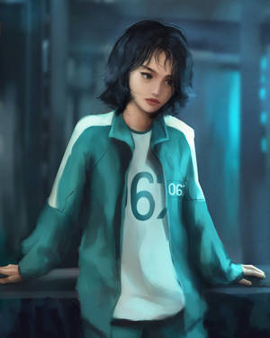 Sanaa dijitali mchezaji 067 Squid Game wallpaper — 067 squid game Picha ya Ukuta