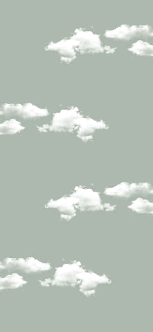 Mesmerizing Sage Aesthetic Cloud Patterns — Realme 15 Lite Picha ya Ukuta
