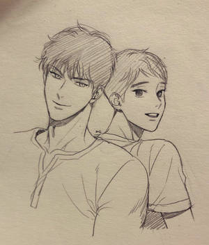 Mchoro wa Anime Alex X Dong-Gyun. — Tecno Phantom V Fold2 Picha ya Ukuta