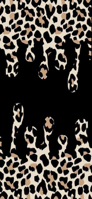 Mrembo Cheetah Print Pattern Drip — Oppo Reno Picha ya Ukuta