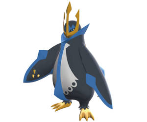 Mchoro wa Kuvutia wa Empoleon wa 3D — Aesthetic Picha ya Ukuta