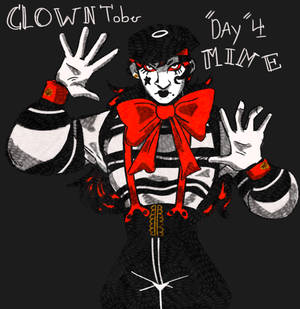 Picha ya mchoro wa mime clown — Galaxy Z Flip7 FE Picha ya Ukuta