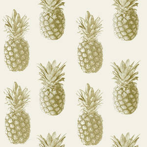 Pineapple print patterns in off white backdrop wallpaper — Pixel Watch Picha ya Ukuta