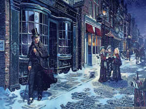 Mandhari ya A Christmas Carol — Krismasi aesthetic Picha ya Ukuta