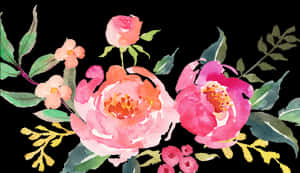 Matokeo ya Picha kwa Custom Snapchat Filter Maua ya Rangi - Pink Gold Flowers Png Transparent, Png Download — Pink Floral Picha ya Ukuta