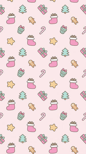 Mchoro wa wallpaper wa ziara ya Krismasi mzuri — Pendwa Krismasi Picha ya Ukuta