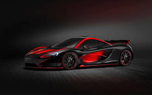 Mclaren P1 Nyekundu Baridi, Nyeusi na Kijivu — Magari mazuri Picha ya Ukuta