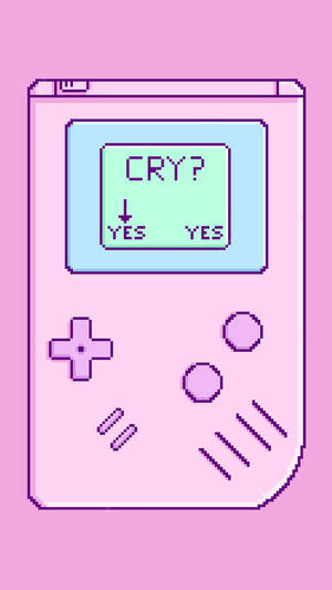 Picha ya mandharinyuma ya menyu ya kilio cha Game Boy ya pinki