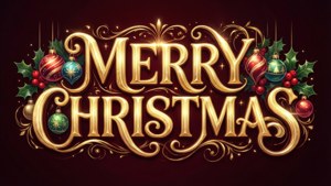 Mkanda wa 'Meri Krismasi' wenye mwonekano wa anime na mifano ya mifano — Anime ya krismasi Picha ya Ukuta