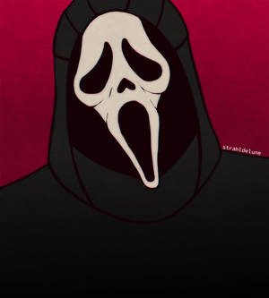 Mesmerizing Image of Ghostface on a Pink Backdrop — Honor Magic V Flip 2 Picha ya Ukuta