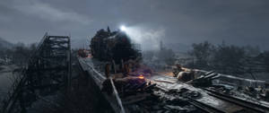 Metro Exodus Daraja Lililoweka 3440x1440 — Picha ya mchezo wa video Picha ya Ukuta