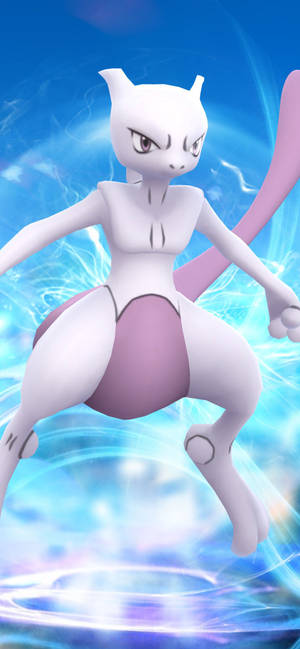 Wallpaper ya Mewtwo In Game Phone. — iPhone 12 Picha ya Ukuta