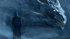 Game of Thrones Mfalme wa Usiku na taswira ya dragoi.