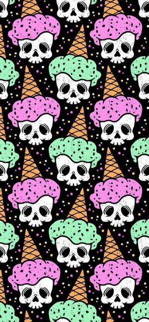 Kifuniko cha skrini cha mfano wa ice cream wa pastel goth — iPhone Air Picha ya Ukuta
