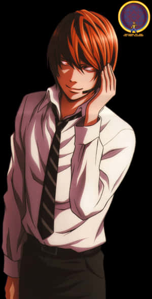 Mhusika wa Anime Light Yagami kutoka Death Note