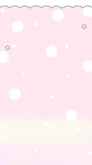 Midua Nyeupe kwenye Mandhari ya Pinki ya Kawaii — Pink ya kawaii Picha ya Ukuta