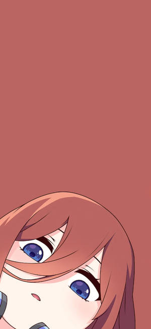 Miku Nakano cute selfie wallpaper — iPhone 16 Plus Picha ya Ukuta