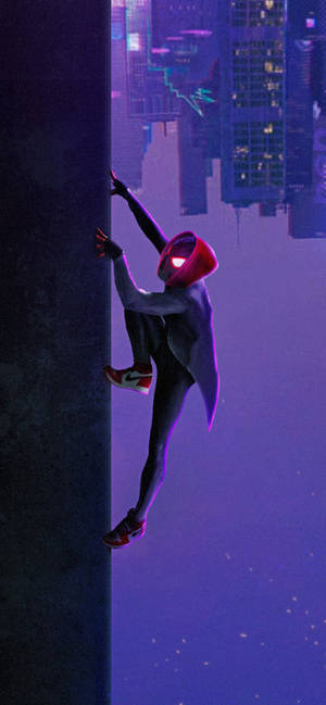 Miles Morales Katika Spider Man Into The Spider Verse wallpaper — iPhone 17 Picha ya Ukuta