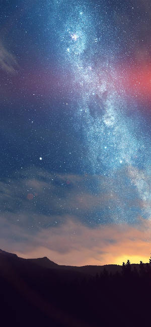 Milky Way Galaxy iPhone 2021 — iPhone 15 Pro Max Picha ya Ukuta