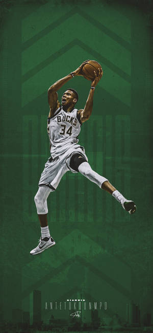 Tapeta ya Milwaukee Bucks player 34 — iPhone 16 Pro Max Picha ya Ukuta
