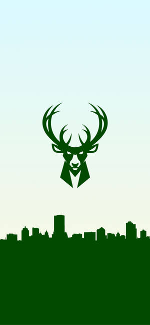 Taswira ya Milwaukee Bucks logo kijani — iPhone 16 Pro Picha ya Ukuta