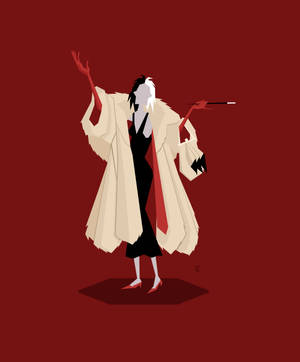 Minimalist art Cruella wallpaper — Motorola Razr 70 Ultra Picha ya Ukuta