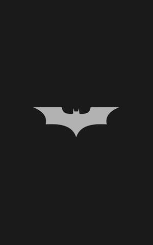 Minimalist Gray Batman Logo iPhone — Infinix Xpad 30 Pro Picha ya Ukuta