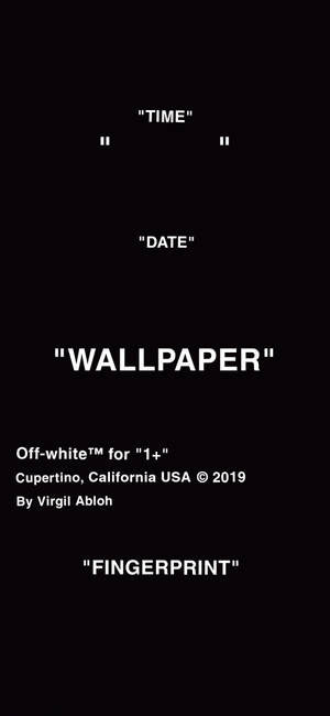 Off White kwa IPhone wallpaper nyeusi — iPhone 17e Picha ya Ukuta