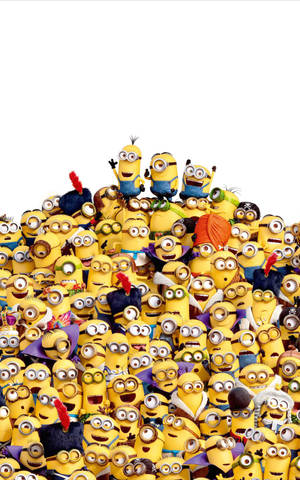 Tapeta la Minions Katika Mavazi Mbalimbali — Galaxy Tab S10+ Picha ya Ukuta