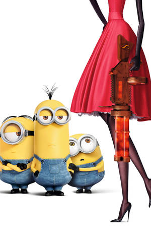 Picha ya Minions na Scarlet Overkill — Galaxy Tab S9 Ultra Picha ya Ukuta