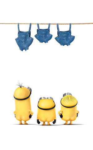 Tapeta la Minions Wazi Wakiwa na Dhobi — Galaxy Tab S9 Picha ya Ukuta